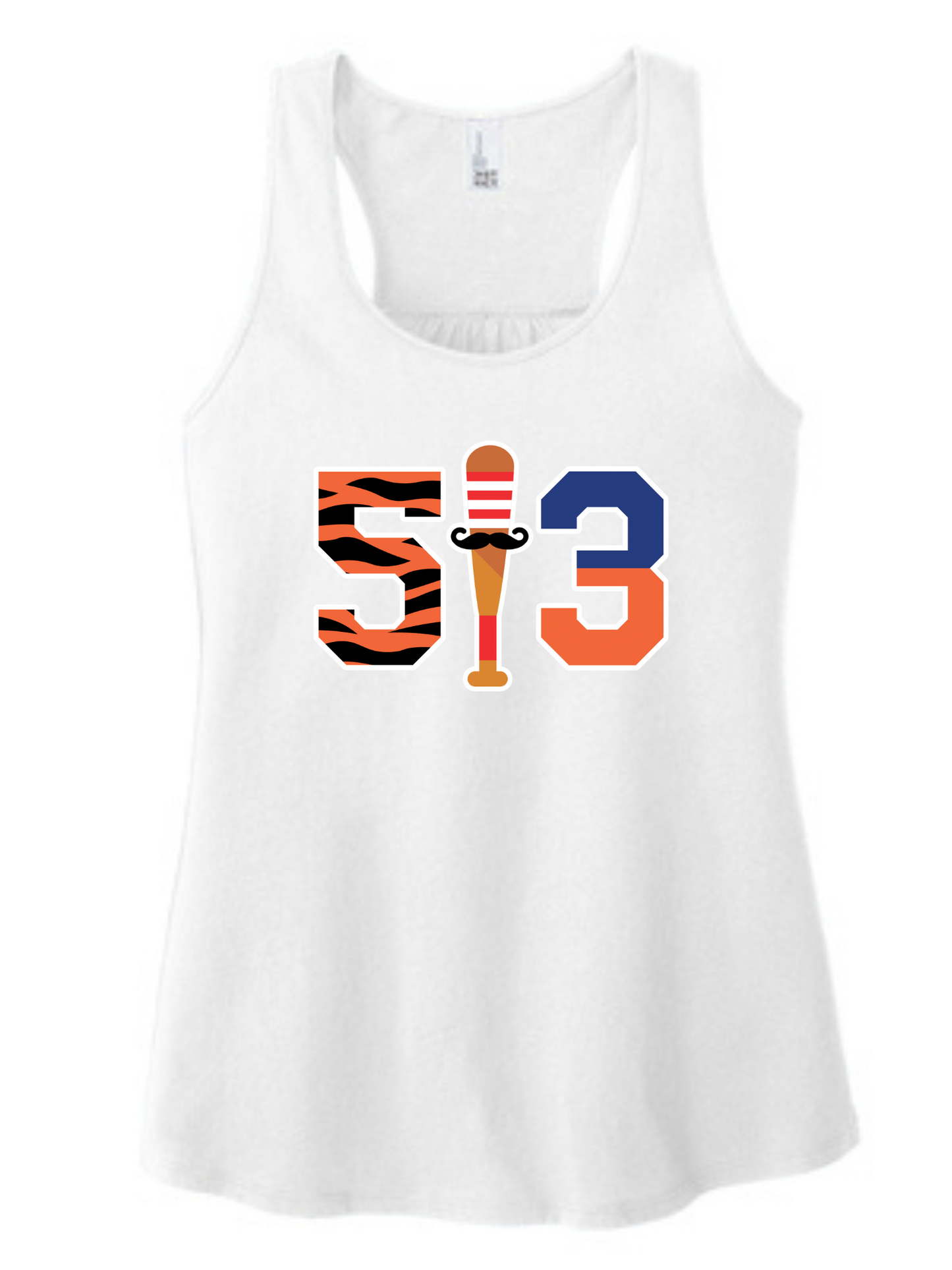 Ladies 513 Racerback Tank - White