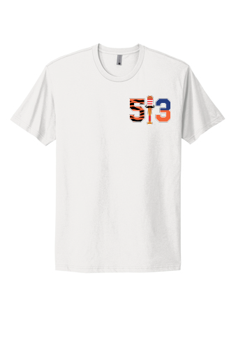 513 Unisex Tee - Mini Logo -White